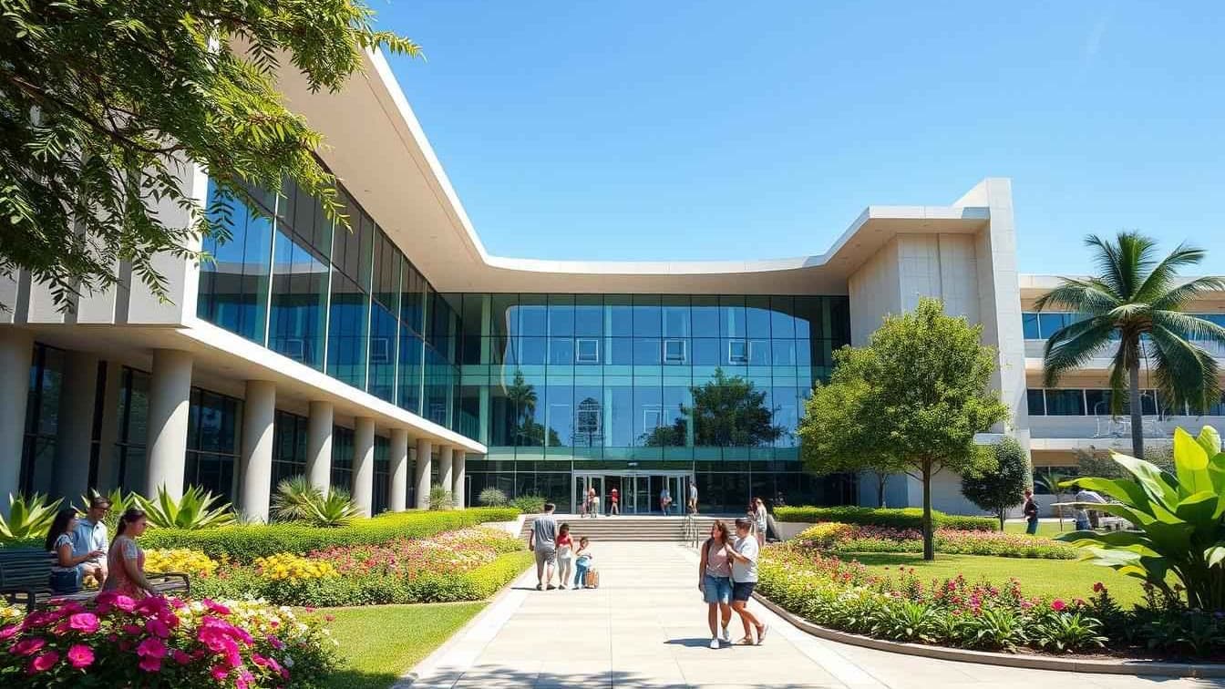 A Senior School campus building on a clear day