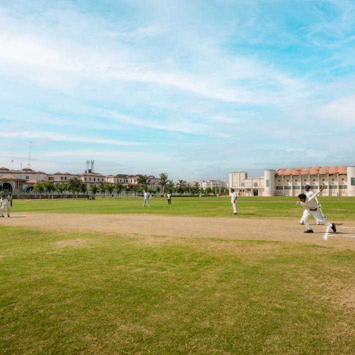 Senior School students at cricket practice
